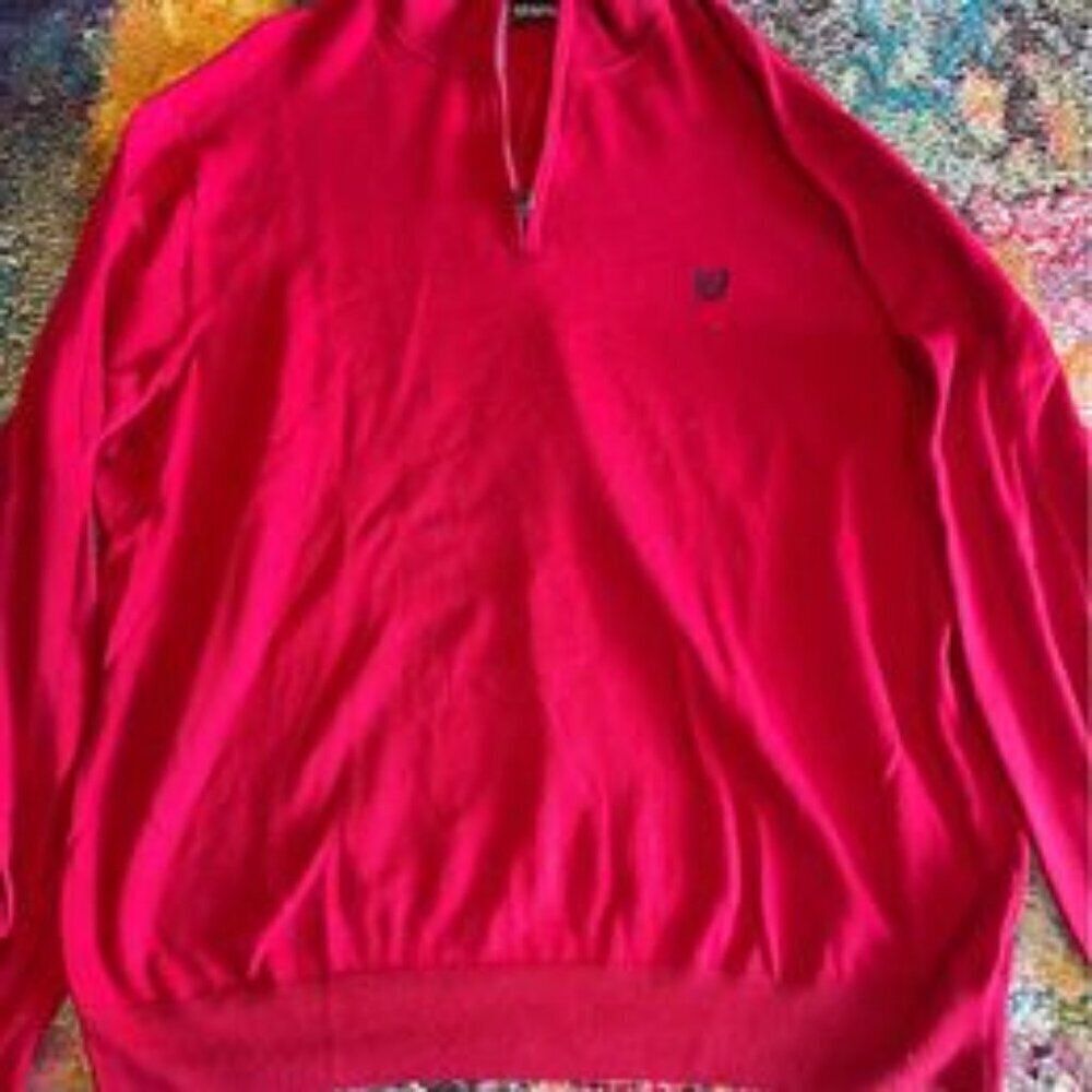 Chaps mens red dressy sweater sz XL top holidays preppy